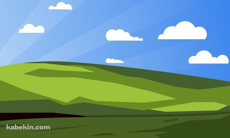 Windows 丘 イラストの壁紙(800px x 480px) 高画質 PC・デスクトップ用