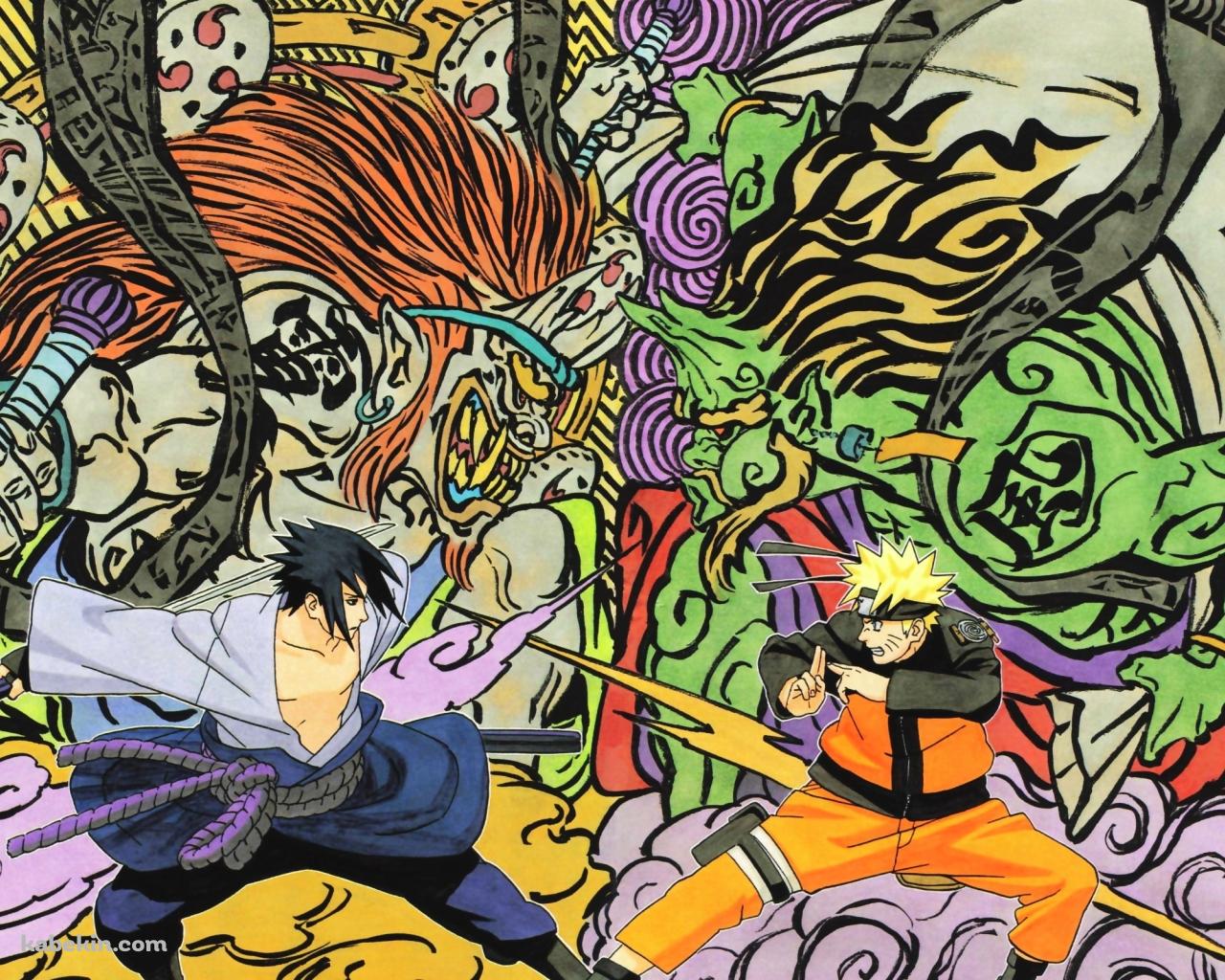 NARUTO うちはサスケ VS うずまきナルトの壁紙(1280px x 1024px) 高画質 PC・デスクトップ用