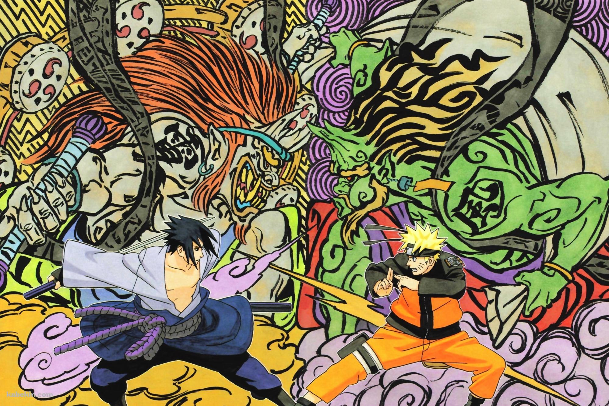 NARUTO うちはサスケ VS うずまきナルトの壁紙(2000px x 1333px) 高画質 PC・デスクトップ用