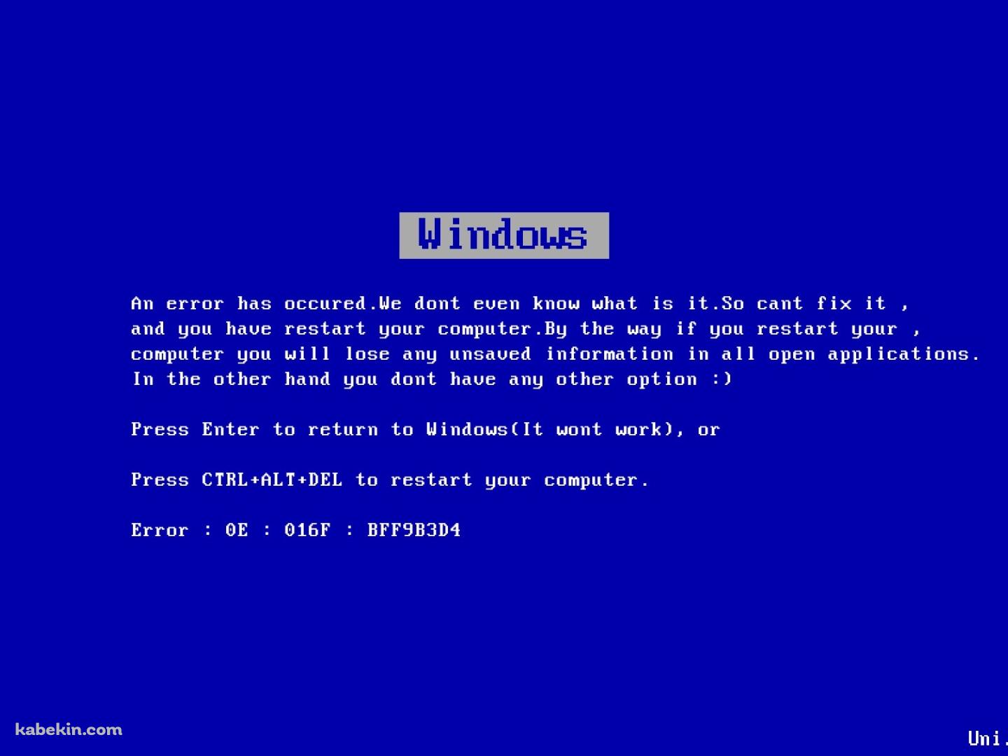 Windows Blue screen ウィンドウズ ブルースクリーンの壁紙(1440px x 1080px) 高画質 PC・デスクトップ用