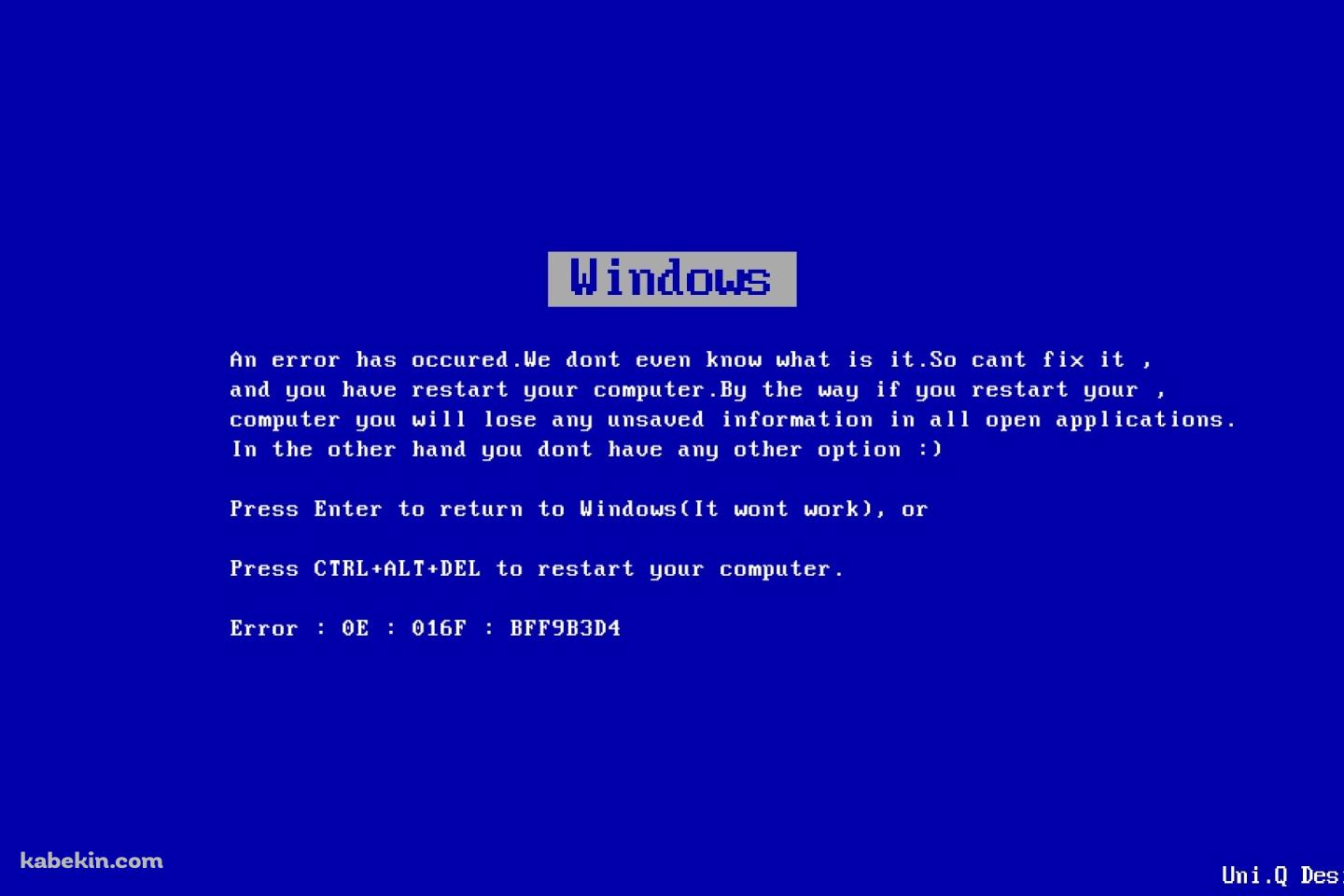 Windows Blue screen ウィンドウズ ブルースクリーンの壁紙(1440px x 960px) 高画質 PC・デスクトップ用