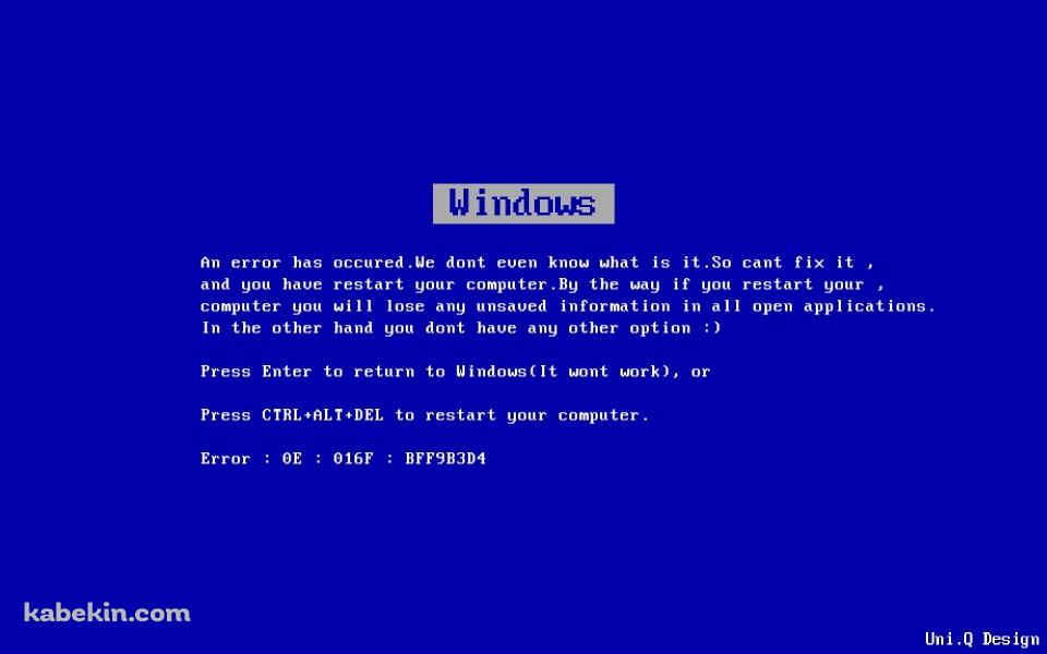 Windows Blue screen ウィンドウズ ブルースクリーンの壁紙(960px x 600px) 高画質 PC・デスクトップ用