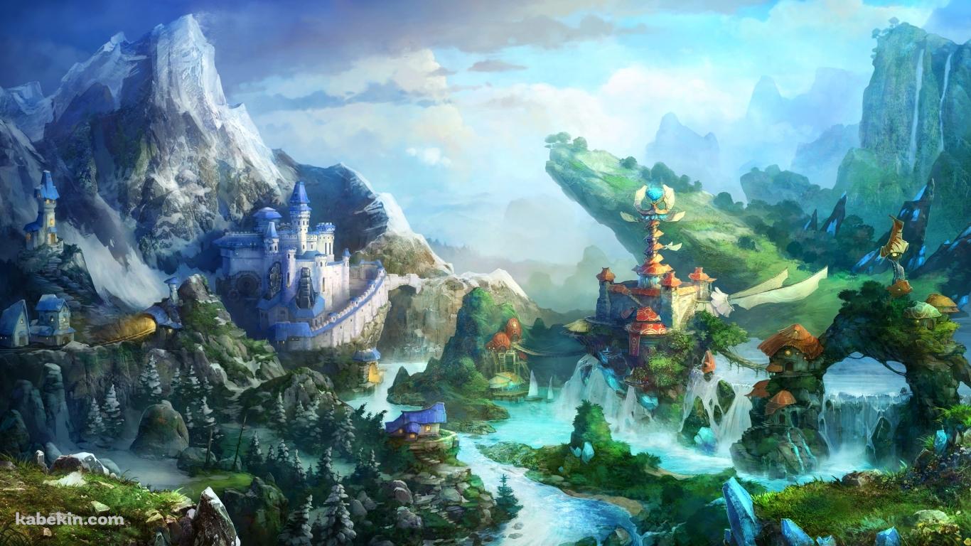桃源郷の壁紙(1366px x 768px) 高画質 PC・デスクトップ用