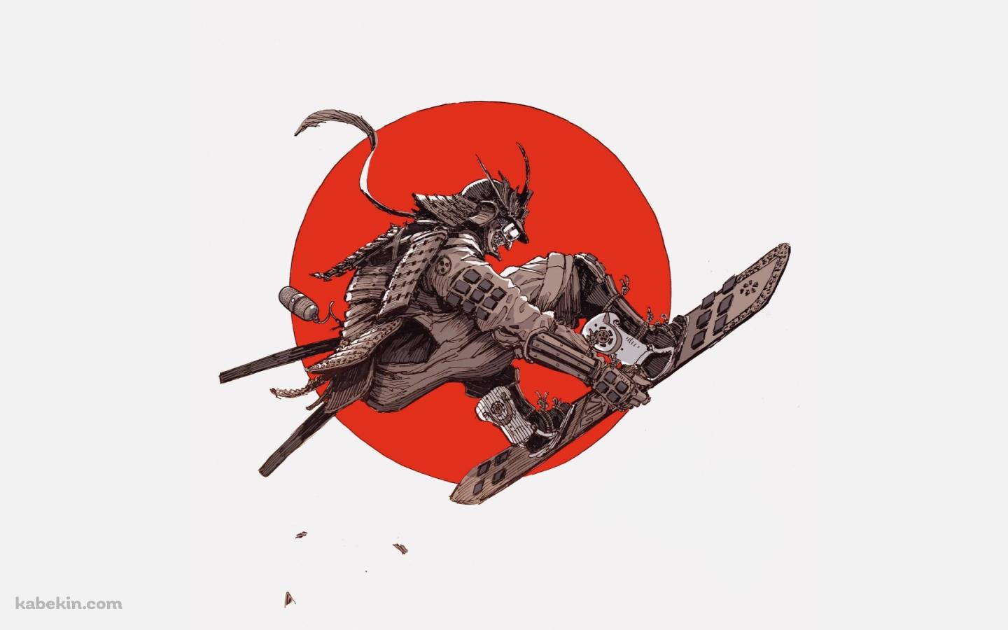 スノボーをする侍の壁紙(1440px x 900px) 高画質 PC・デスクトップ用