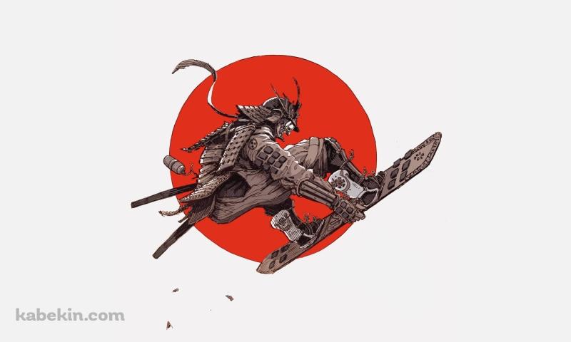スノボーをする侍の壁紙(800px x 480px) 高画質 PC・デスクトップ用