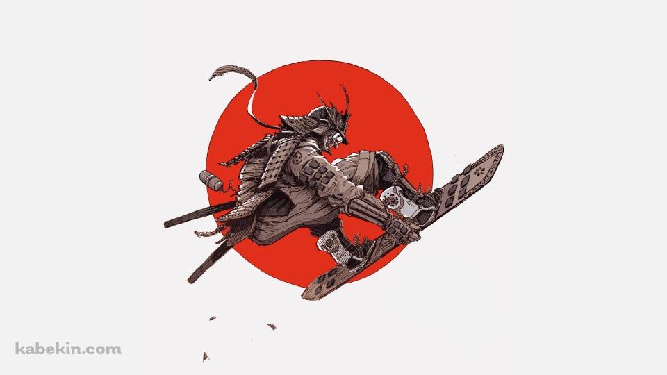 スノボーをする侍の壁紙(960px x 540px) 高画質 PC・デスクトップ用