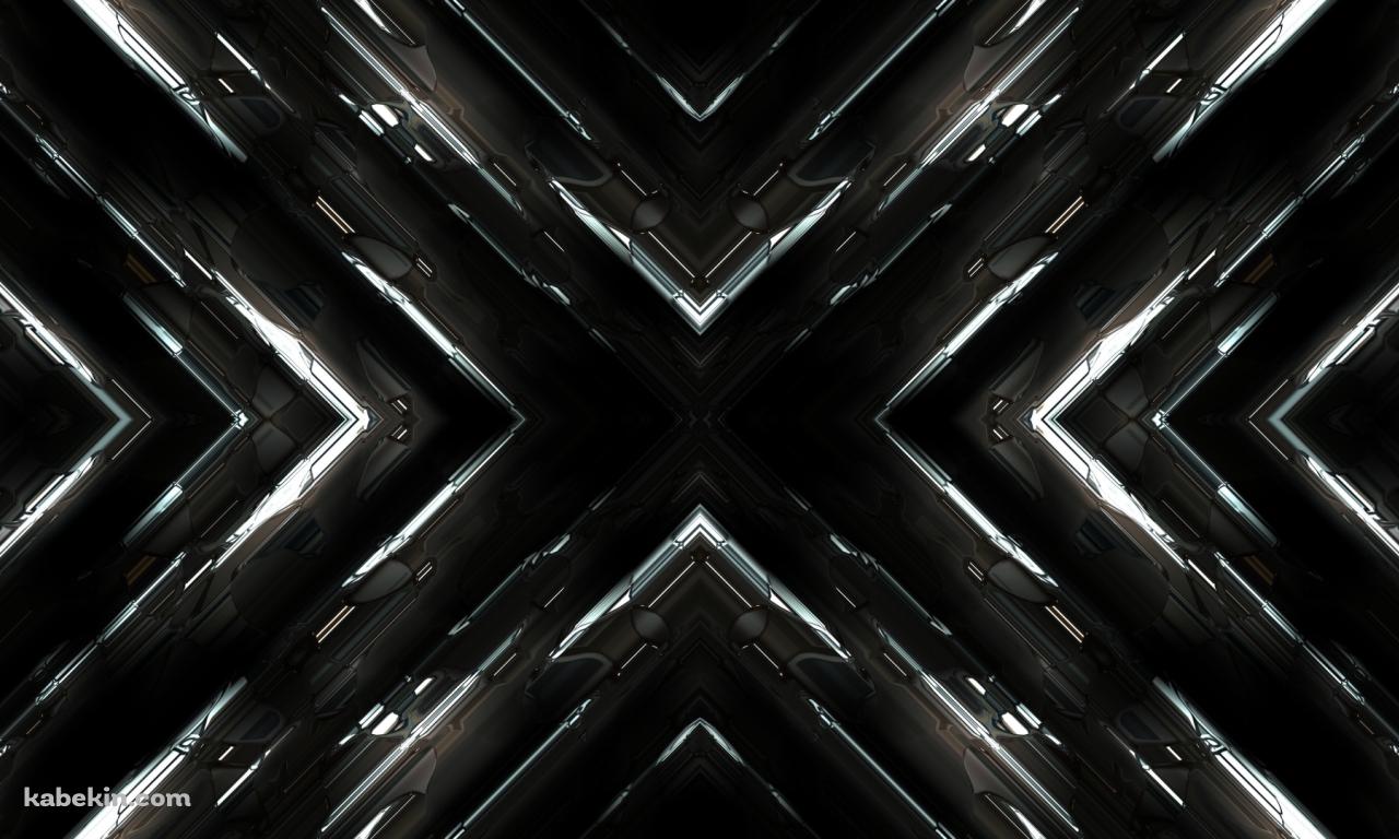 かっこいい黒のフラクタルの壁紙(1280px x 768px) 高画質 PC・デスクトップ用