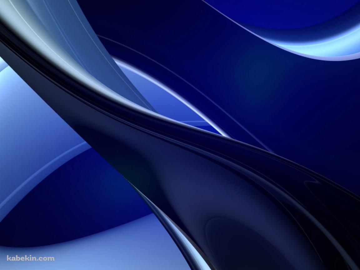 青のテカリのあるカーブの壁紙(1152px x 864px) 高画質 PC・デスクトップ用