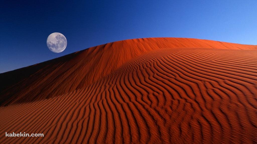 windows xp 砂漠と月の壁紙(1024px x 576px) 高画質 PC・デスクトップ用