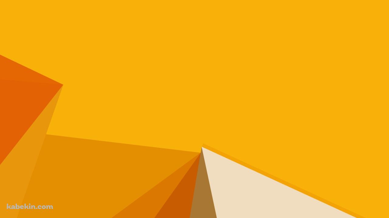 黄色のシンプルなポリゴンの壁紙(1280px x 720px) 高画質 PC・デスクトップ用