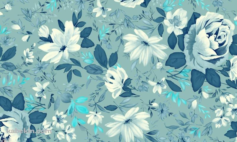 青の花模様の壁紙(800px x 480px) 高画質 PC・デスクトップ用