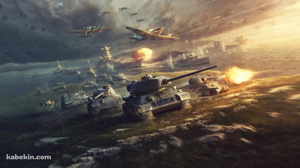戦車 飛行機の壁紙(1024px x 576px) 高画質 PC・デスクトップ用