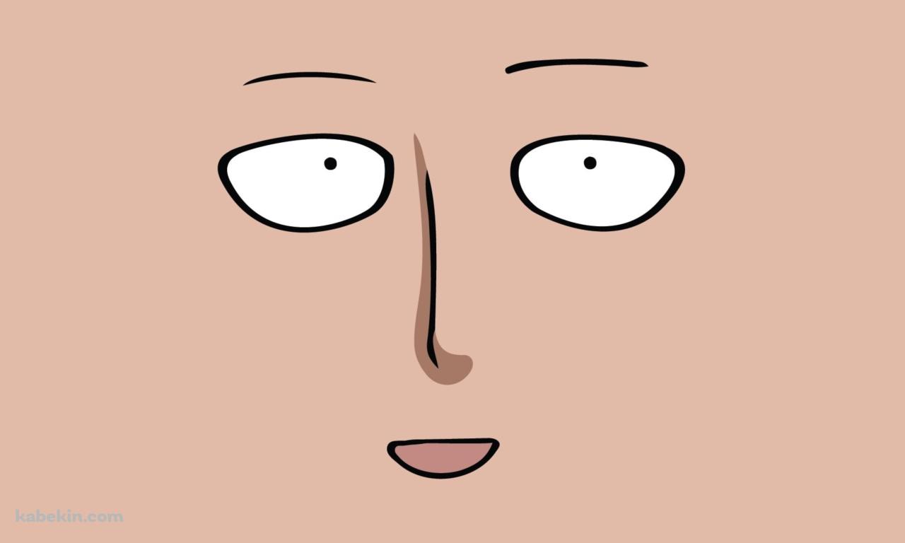 ワンパンマン 画面いっぱいのサイタマの顔の壁紙(1280px x 768px) 高画質 PC・デスクトップ用