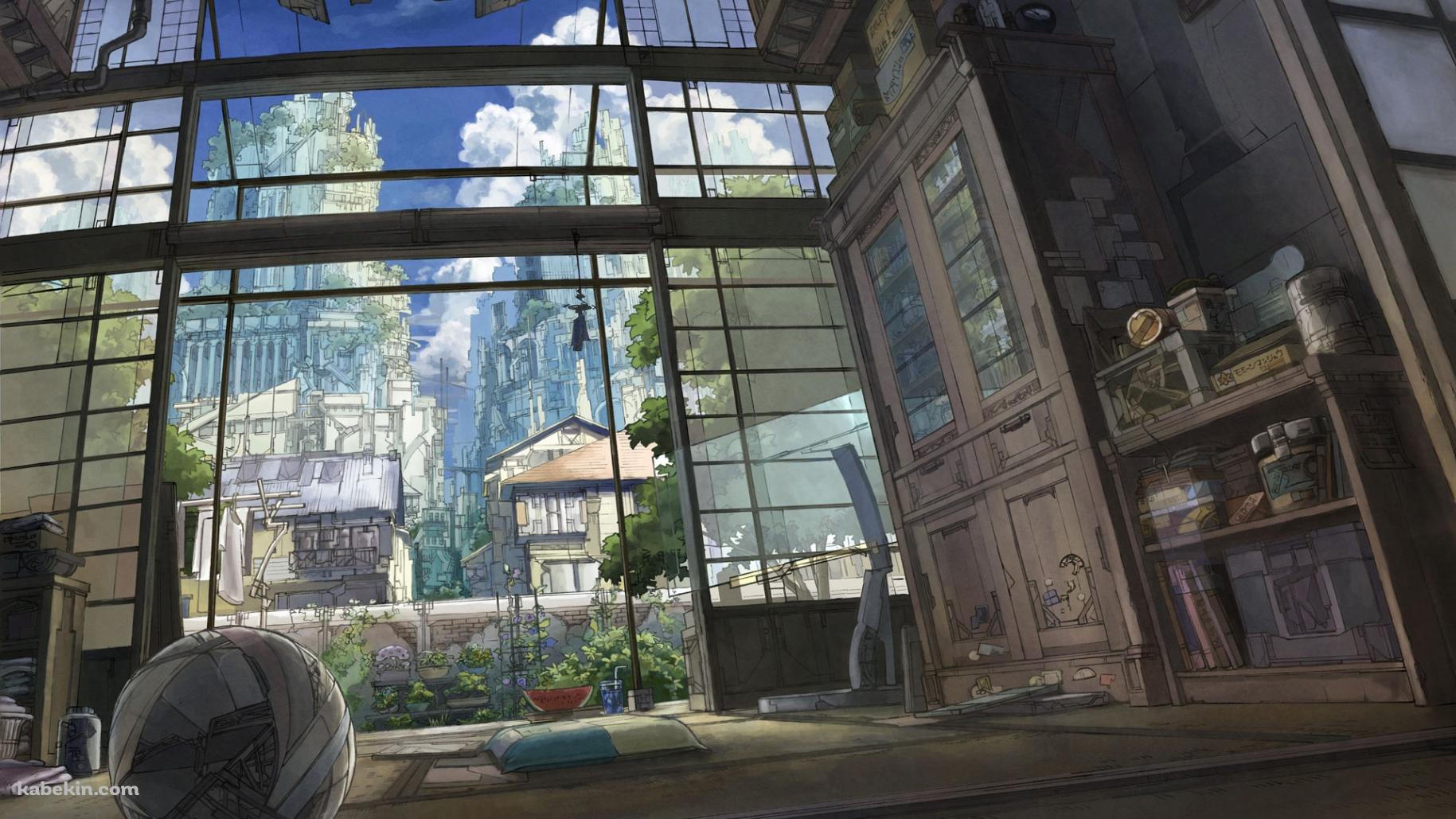 田舎 室内から観る風景の壁紙(1829px x 1029px) 高画質 PC・デスクトップ用