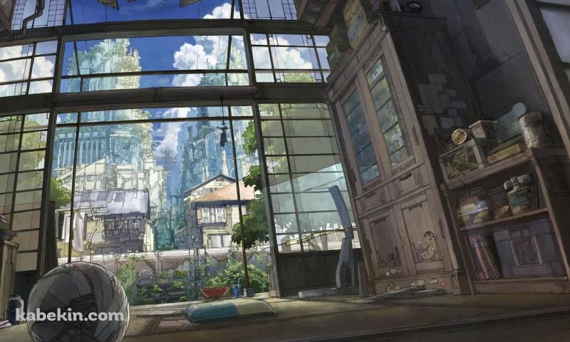 田舎 室内から観る風景の壁紙(800px x 480px) 高画質 PC・デスクトップ用