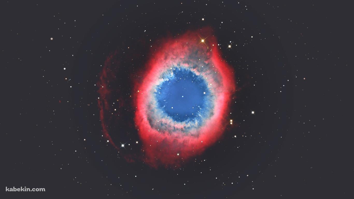 赤と青の星雲の壁紙(1366px x 768px) 高画質 PC・デスクトップ用