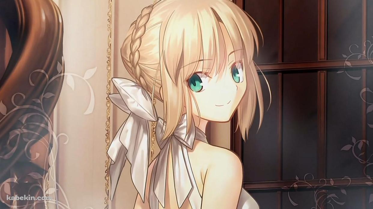 fate カジュアル セイバーの壁紙(1242px x 698px) 高画質 PC・デスクトップ用