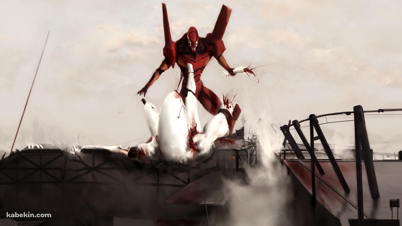 エヴァ　弐号機の壁紙(1366px x 768px) 高画質 PC・デスクトップ用