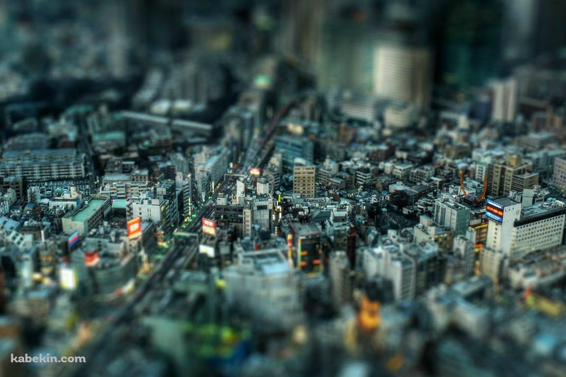 ミニチュア風の東京の街並みの壁紙(1152px x 768px) 高画質 PC・デスクトップ用