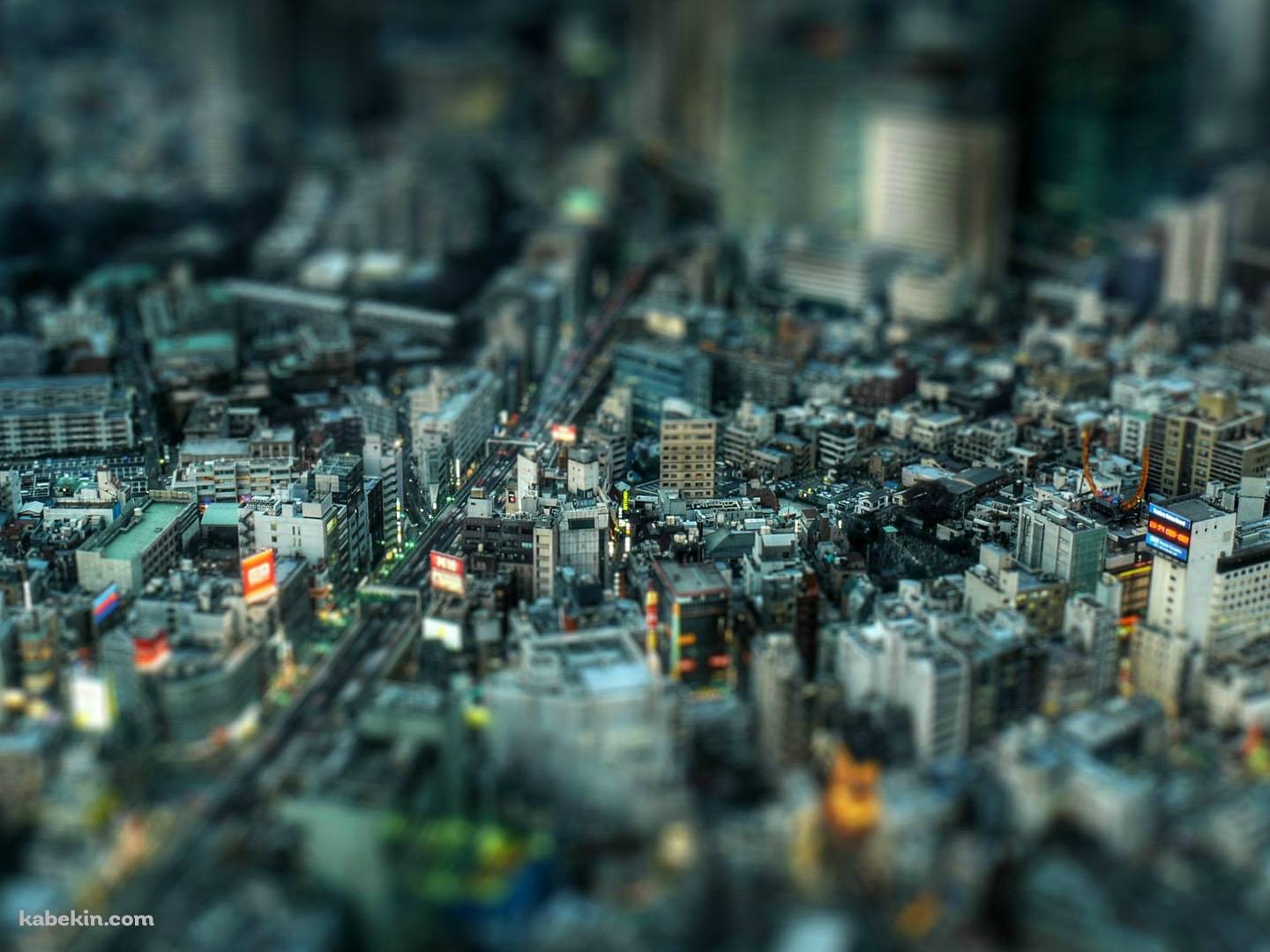 ミニチュア風の東京の街並みの壁紙(1440px x 1080px) 高画質 PC・デスクトップ用
