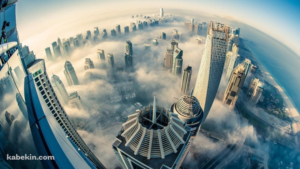 ドバイ 上から見下ろす風景の壁紙(960px x 540px) 高画質 PC・デスクトップ用