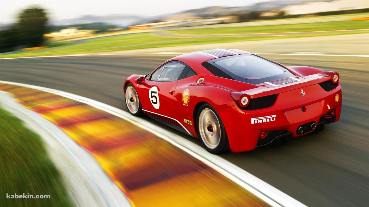 赤のフェラーリ458の壁紙(1280px x 720px) 高画質 PC・デスクトップ用