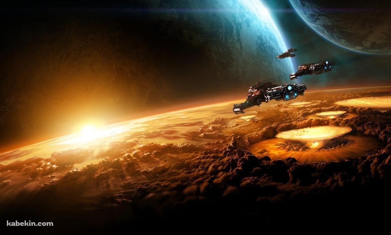 宇宙船 爆発の壁紙(1280px x 768px) 高画質 PC・デスクトップ用