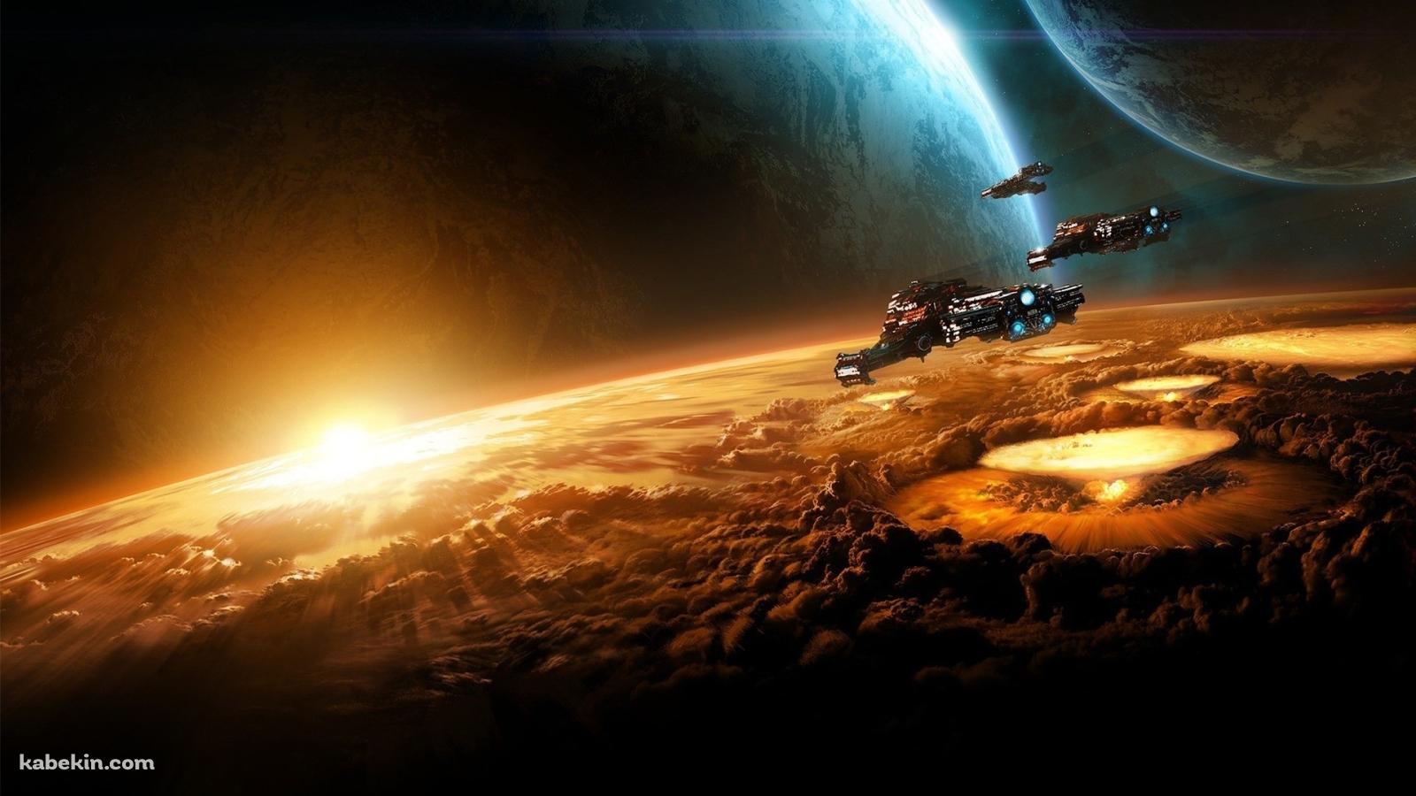 宇宙船 爆発の壁紙(1600px x 900px) 高画質 PC・デスクトップ用