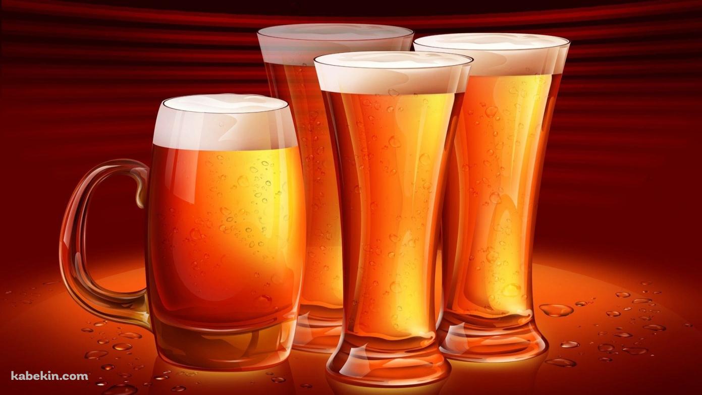 キャラメル色のビールの壁紙(1391px x 783px) 高画質 PC・デスクトップ用