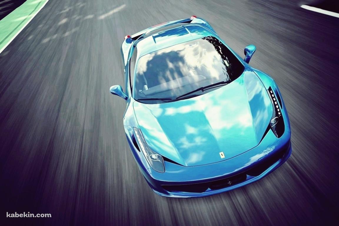 フェラーリ 458 青の壁紙(1152px x 768px) 高画質 PC・デスクトップ用