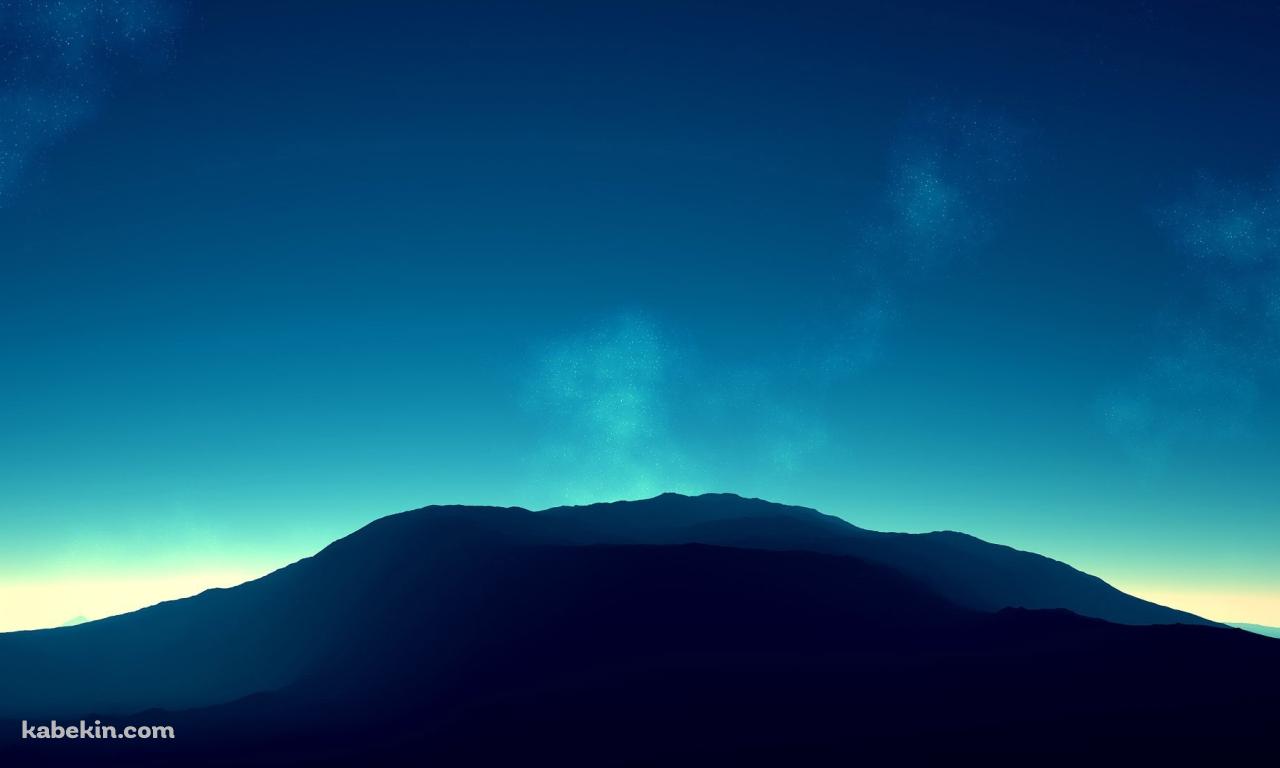 青い台地 盆地の壁紙(1280px x 768px) 高画質 PC・デスクトップ用