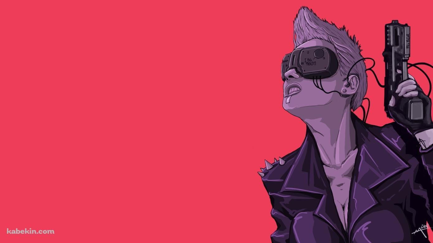 サイバーパンクの壁紙(1391px x 783px) 高画質 PC・デスクトップ用