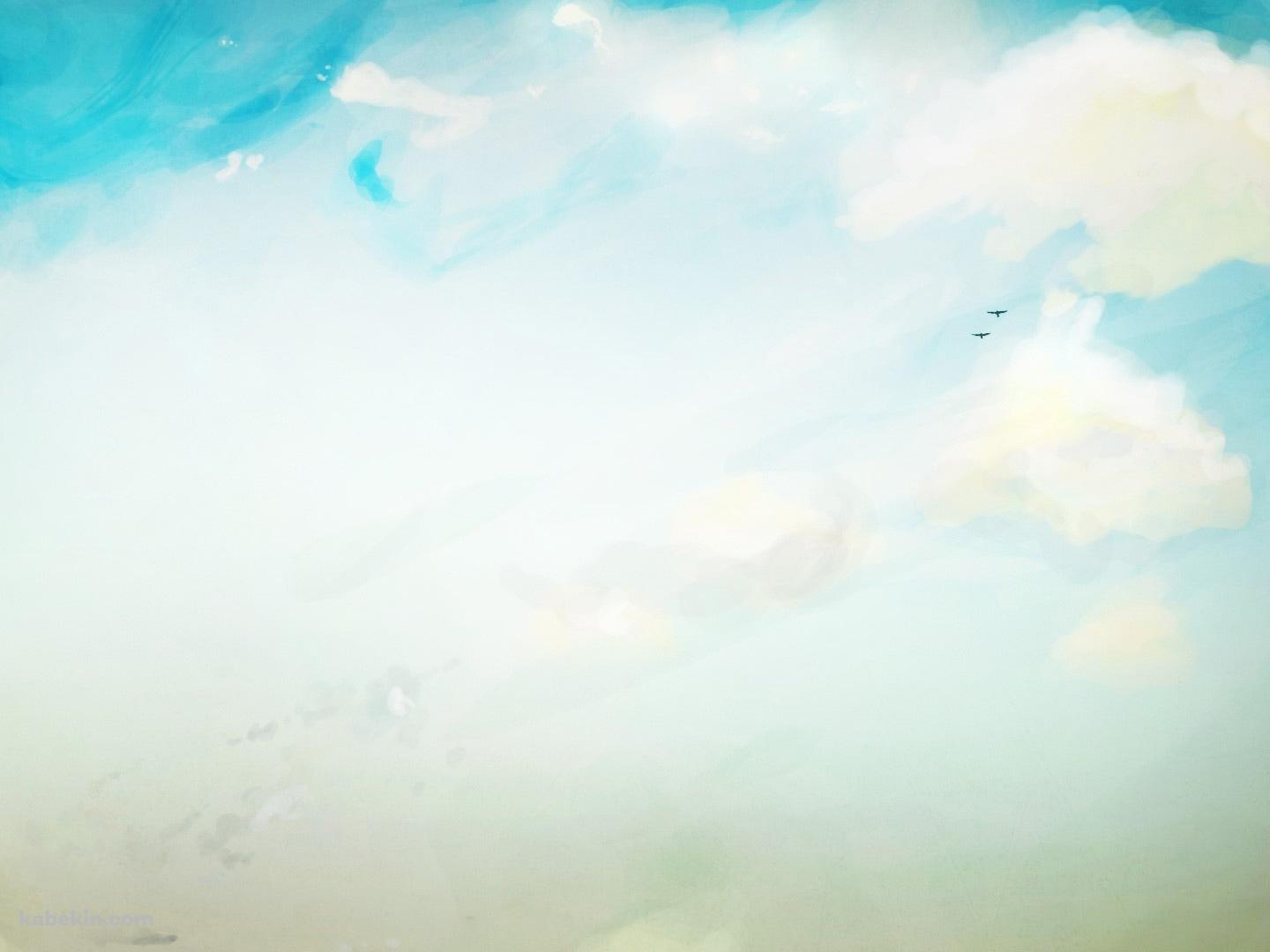 水彩の空の壁紙(1440px x 1080px) 高画質 PC・デスクトップ用