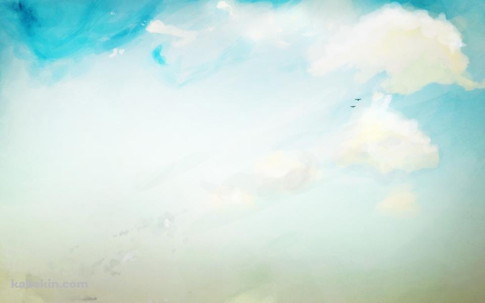 水彩の空の壁紙(960px x 600px) 高画質 PC・デスクトップ用