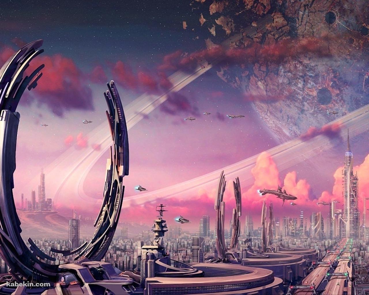 近未来 宇宙船 ピンクの壁紙(1280px x 1024px) 高画質 PC・デスクトップ用