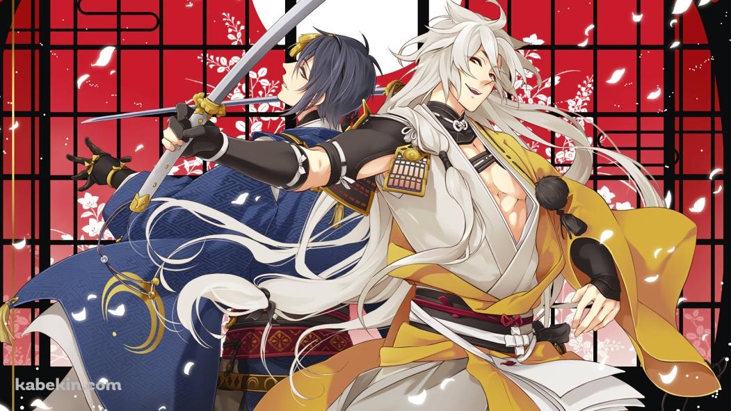 刀剣乱舞 三日月宗近 小狐丸の壁紙(1051px x 591px) 高画質 PC・デスクトップ用