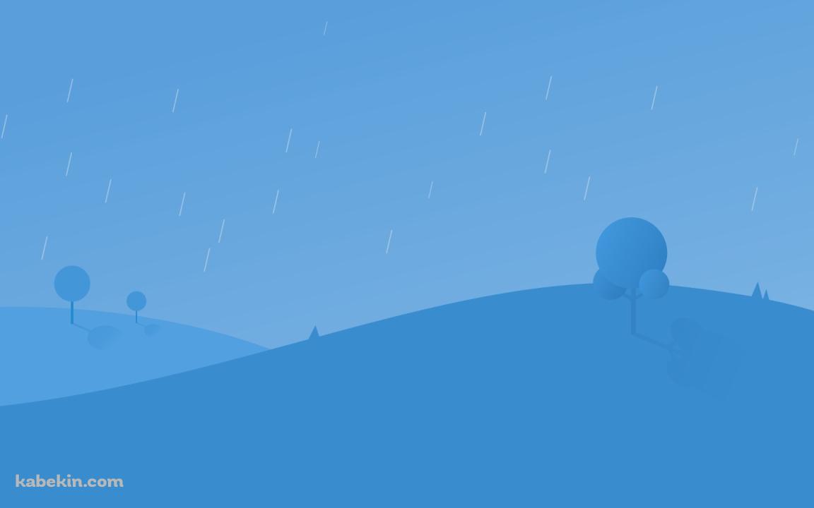 雨が降る青い景色の壁紙(1152px x 720px) 高画質 PC・デスクトップ用