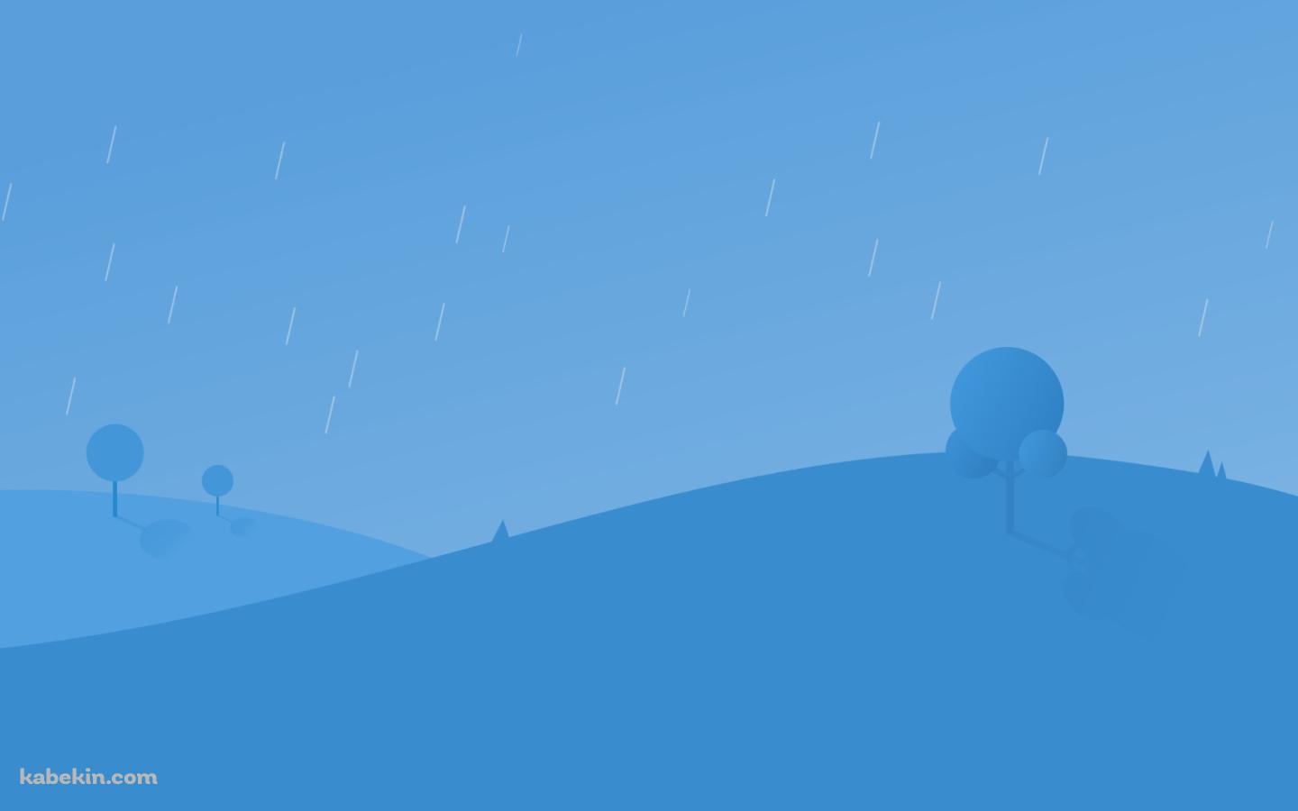 雨が降る青い景色の壁紙(1440px x 900px) 高画質 PC・デスクトップ用
