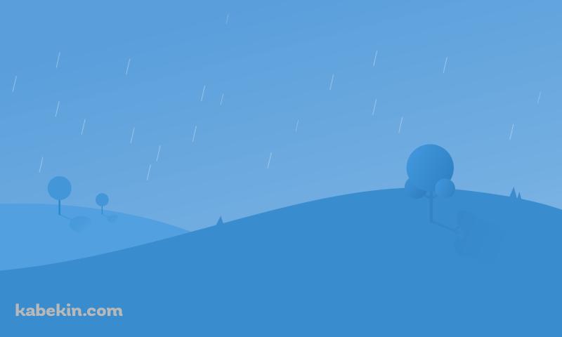 雨が降る青い景色の壁紙(800px x 480px) 高画質 PC・デスクトップ用