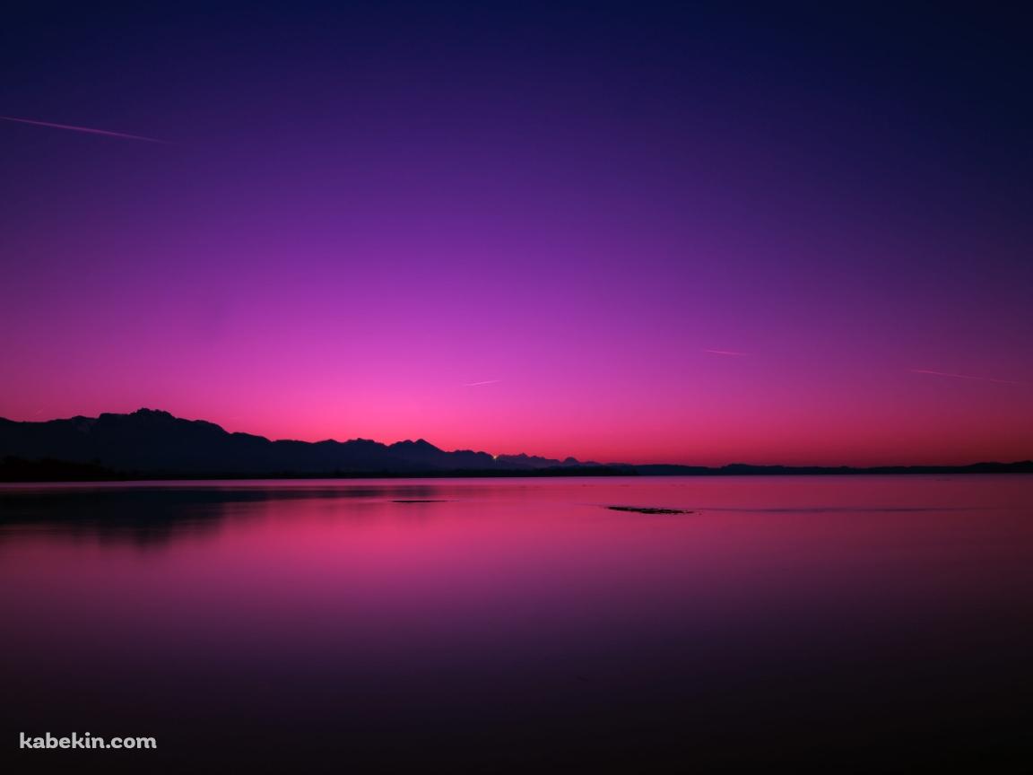 赤紫の景観 湖 山の壁紙(1152px x 864px) 高画質 PC・デスクトップ用