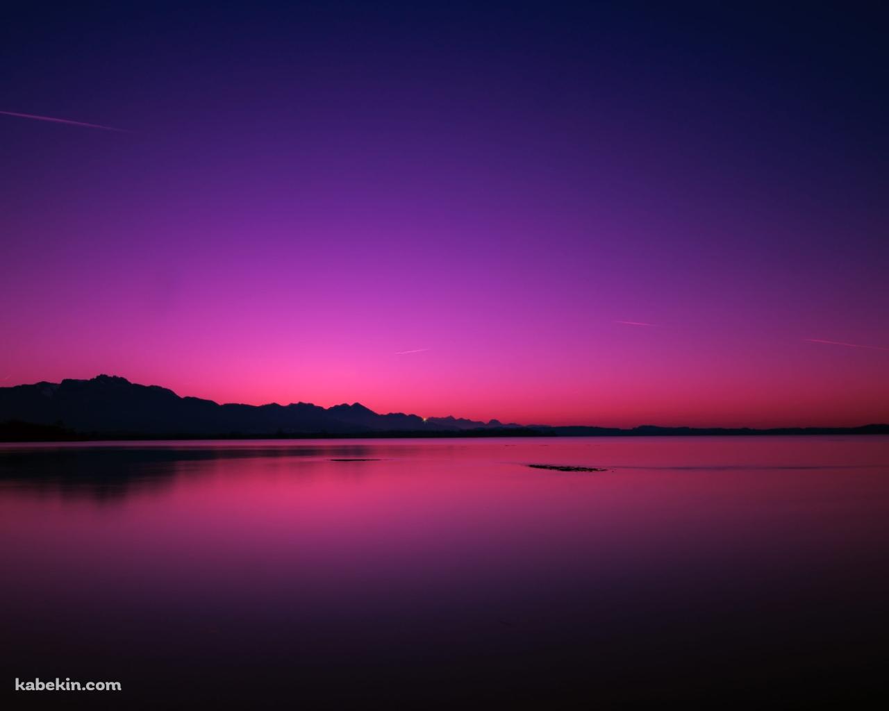 赤紫の景観 湖 山の壁紙(1280px x 1024px) 高画質 PC・デスクトップ用