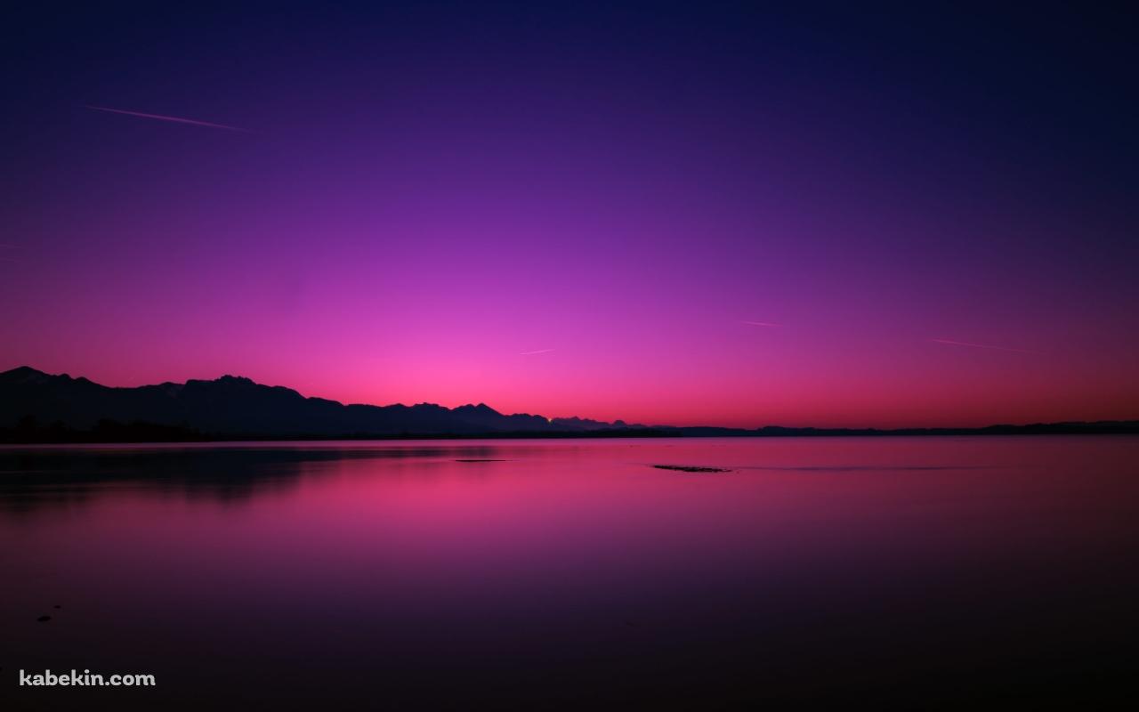 赤紫の景観 湖 山の壁紙(1280px x 800px) 高画質 PC・デスクトップ用