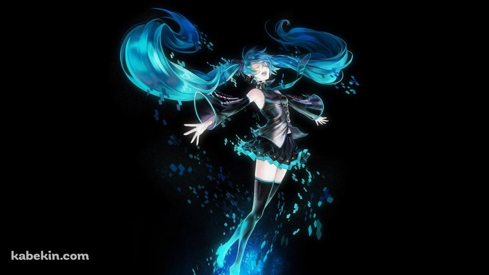 初音ミク 黒の壁紙(960px x 540px) 高画質 PC・デスクトップ用