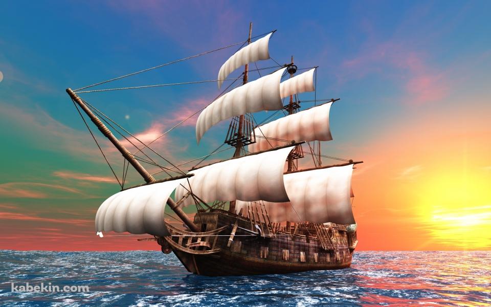 大型帆船の壁紙(960px x 600px) 高画質 PC・デスクトップ用
