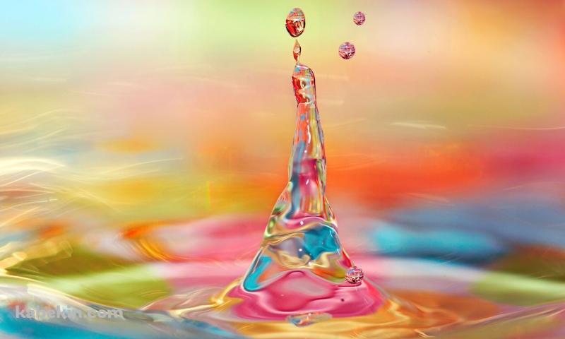 カラフルな水の壁紙(800px x 480px) 高画質 PC・デスクトップ用