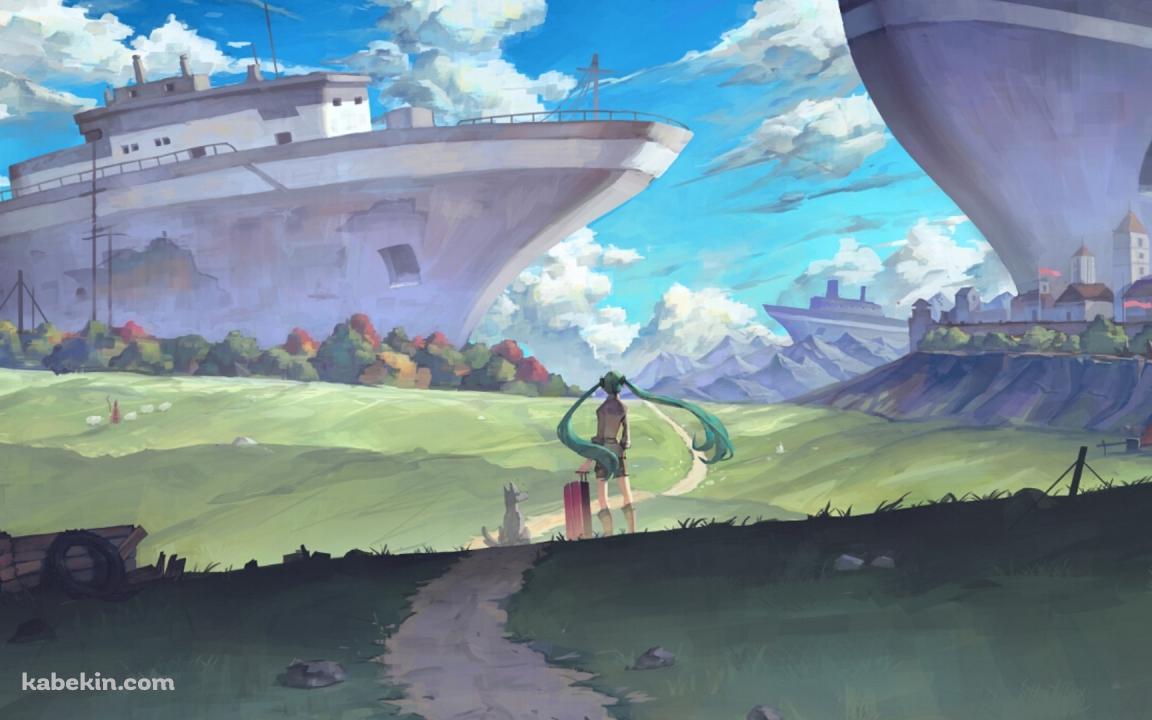 初音ミク ファンタジーの壁紙(1152px x 720px) 高画質 PC・デスクトップ用