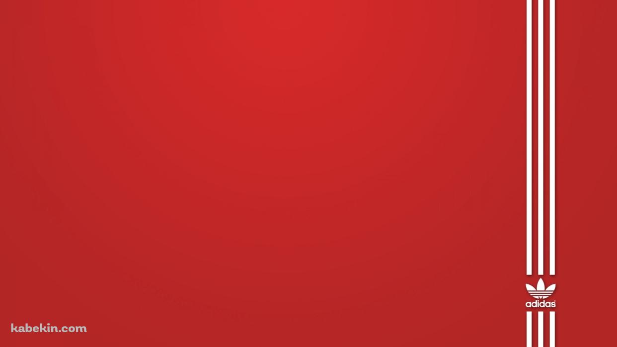 赤いアディダス ロゴの壁紙(1242px x 698px) 高画質 PC・デスクトップ用
