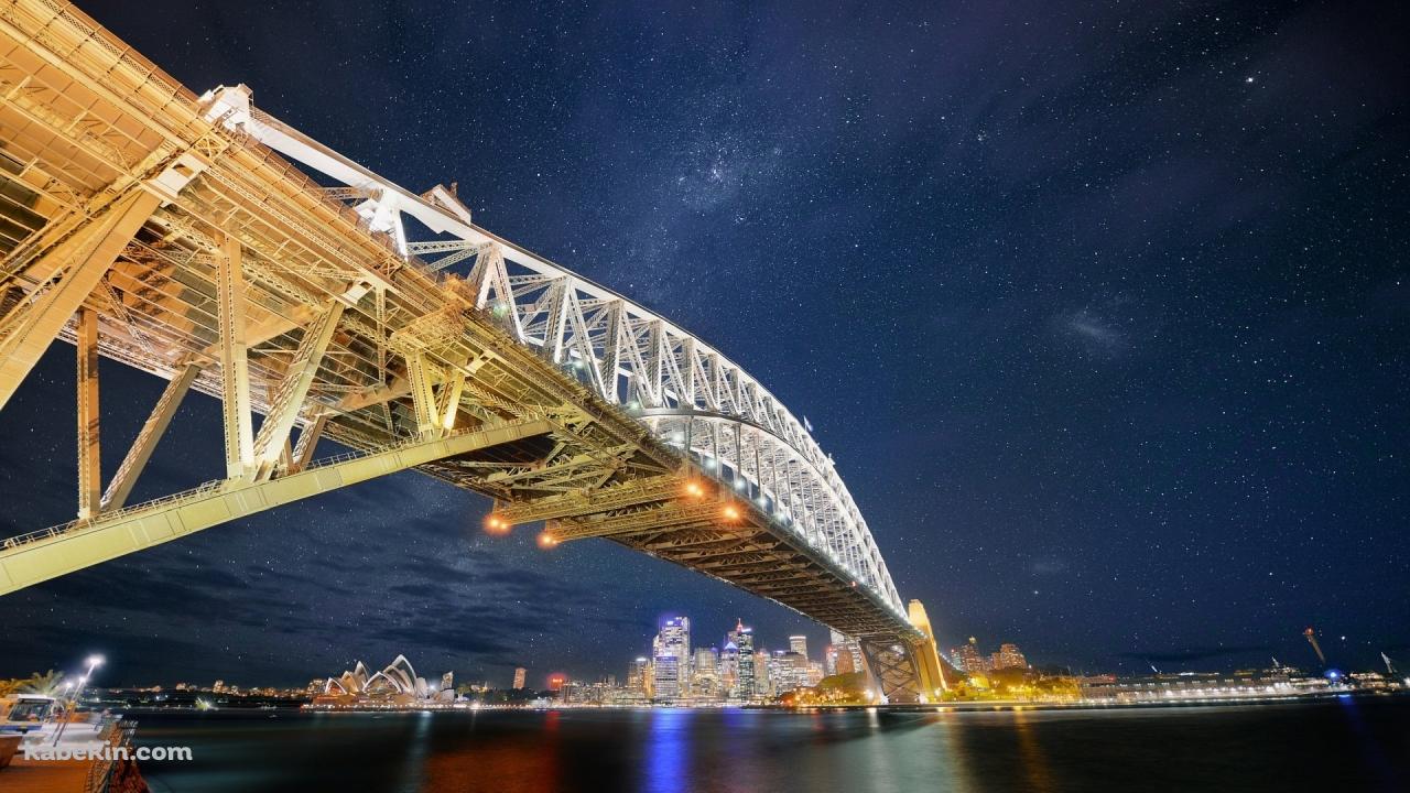 シドニーブリッジの夜景の壁紙(1280px x 720px) 高画質 PC・デスクトップ用