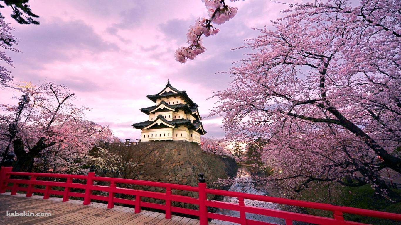 弘前城の壁紙(1366px x 768px) 高画質 PC・デスクトップ用