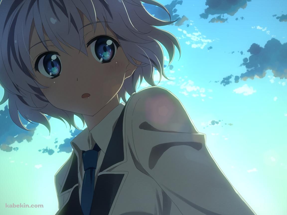 見下ろす青い瞳の少女の壁紙(1152px x 864px) 高画質 PC・デスクトップ用